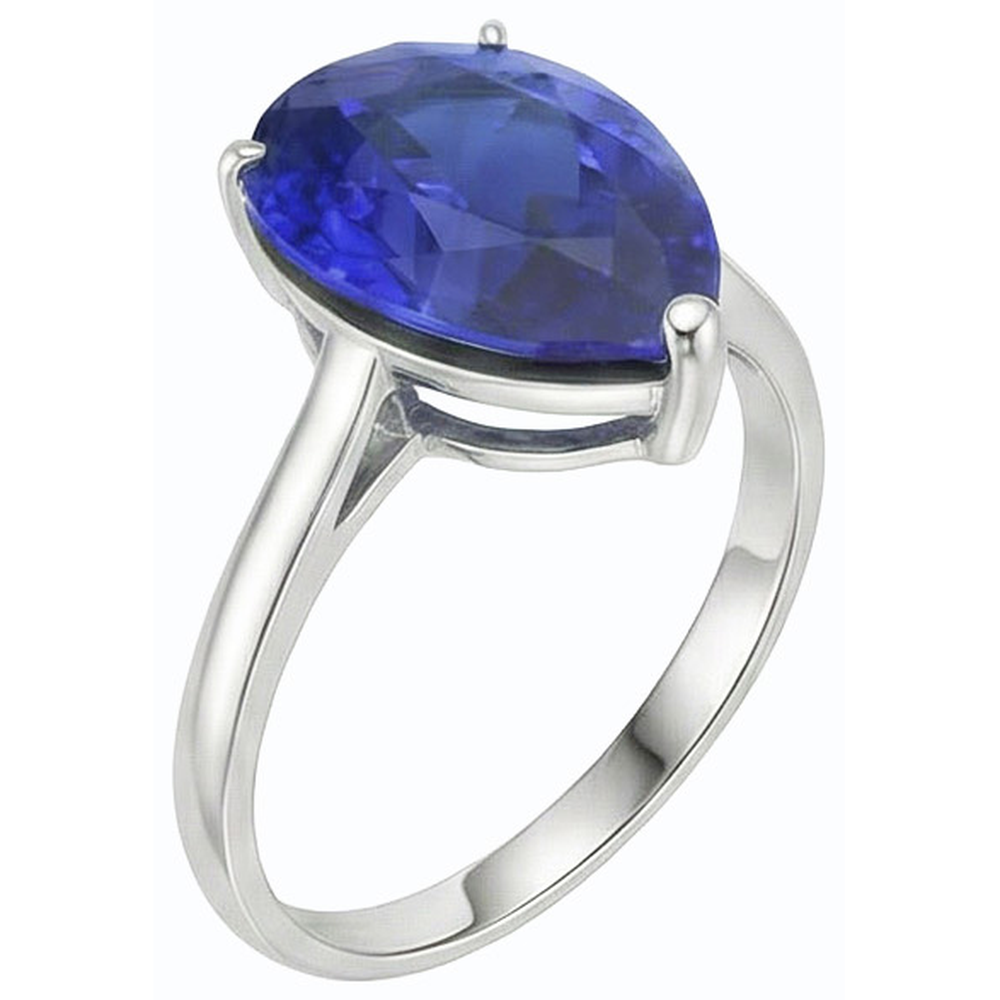 echter pear diamant 4Karat ring Profilansicht
