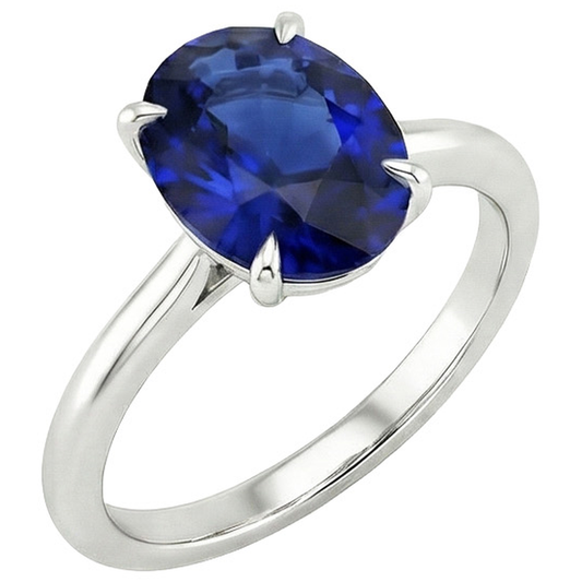 echter oval diamant 3Karat ring Seitenansicht