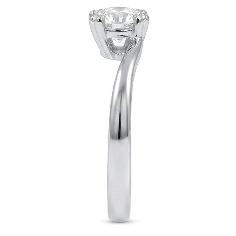 echter round diamant 1.50Karat ring Profilansicht