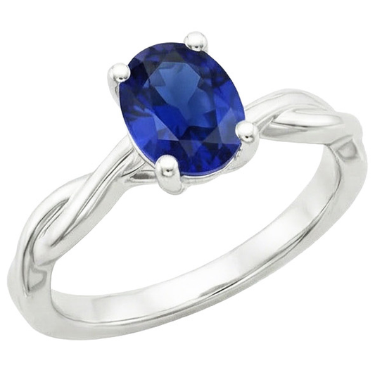 echter oval diamant 2Karat ring Seitenansicht