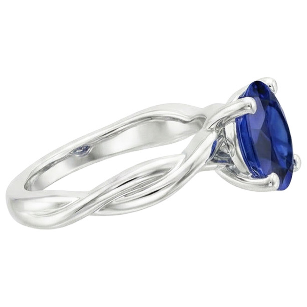 echter oval diamant 2Karat ring Draufsicht