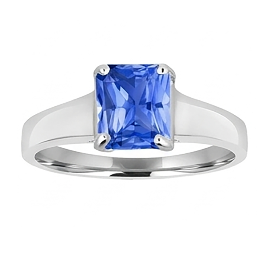 Solitär Herrenring Edelstein Schmuck 2,50 Karat Sri Lanka Saphir