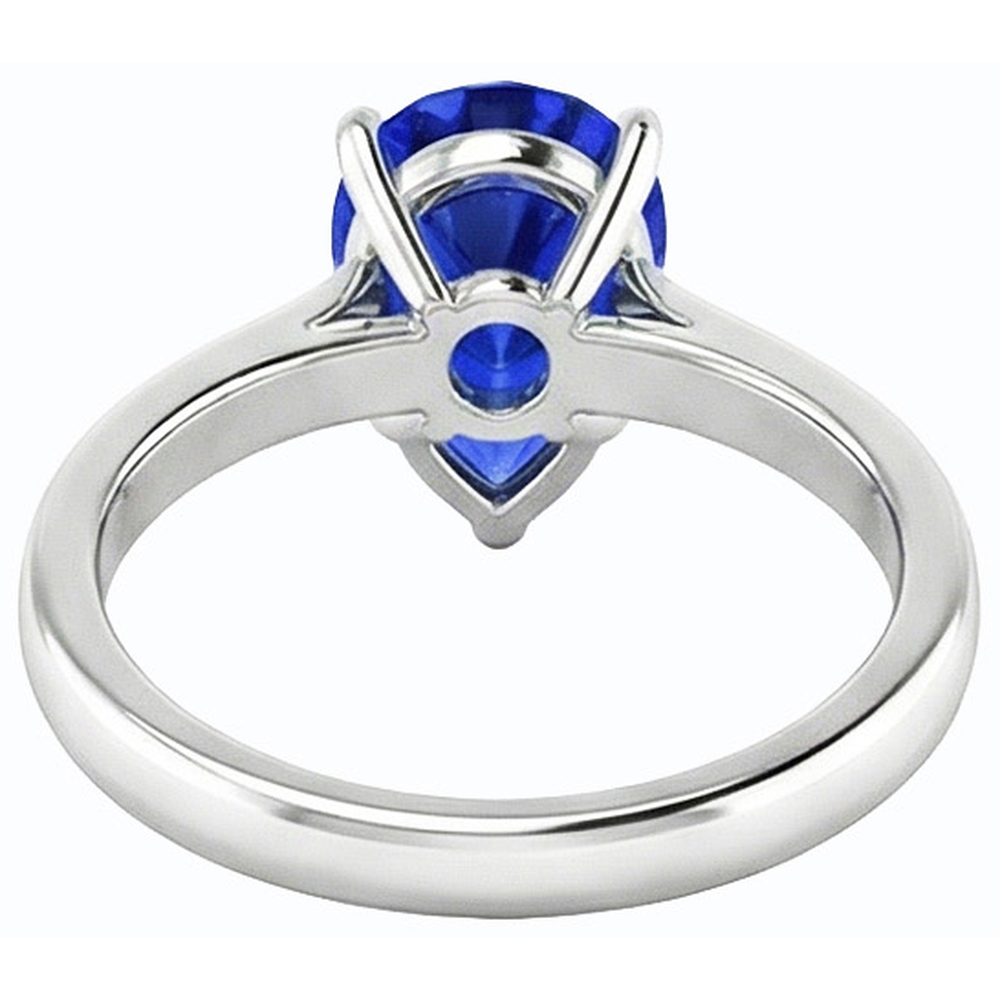 echter pear diamant 2Karat ring Draufsicht
