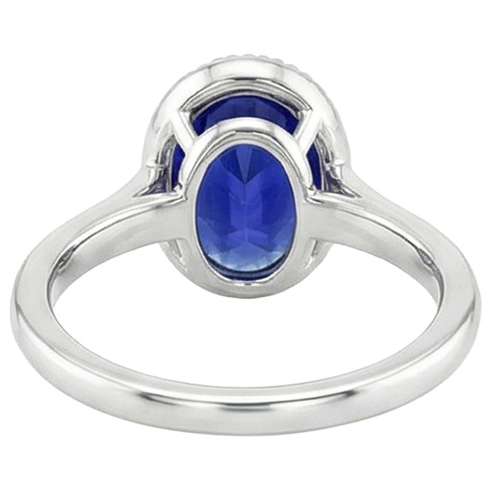 echter oval diamant 3Karat ring Detailansicht