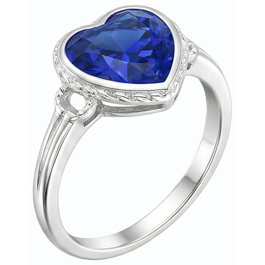echter heart diamant 2Karat ring Vorderansicht
