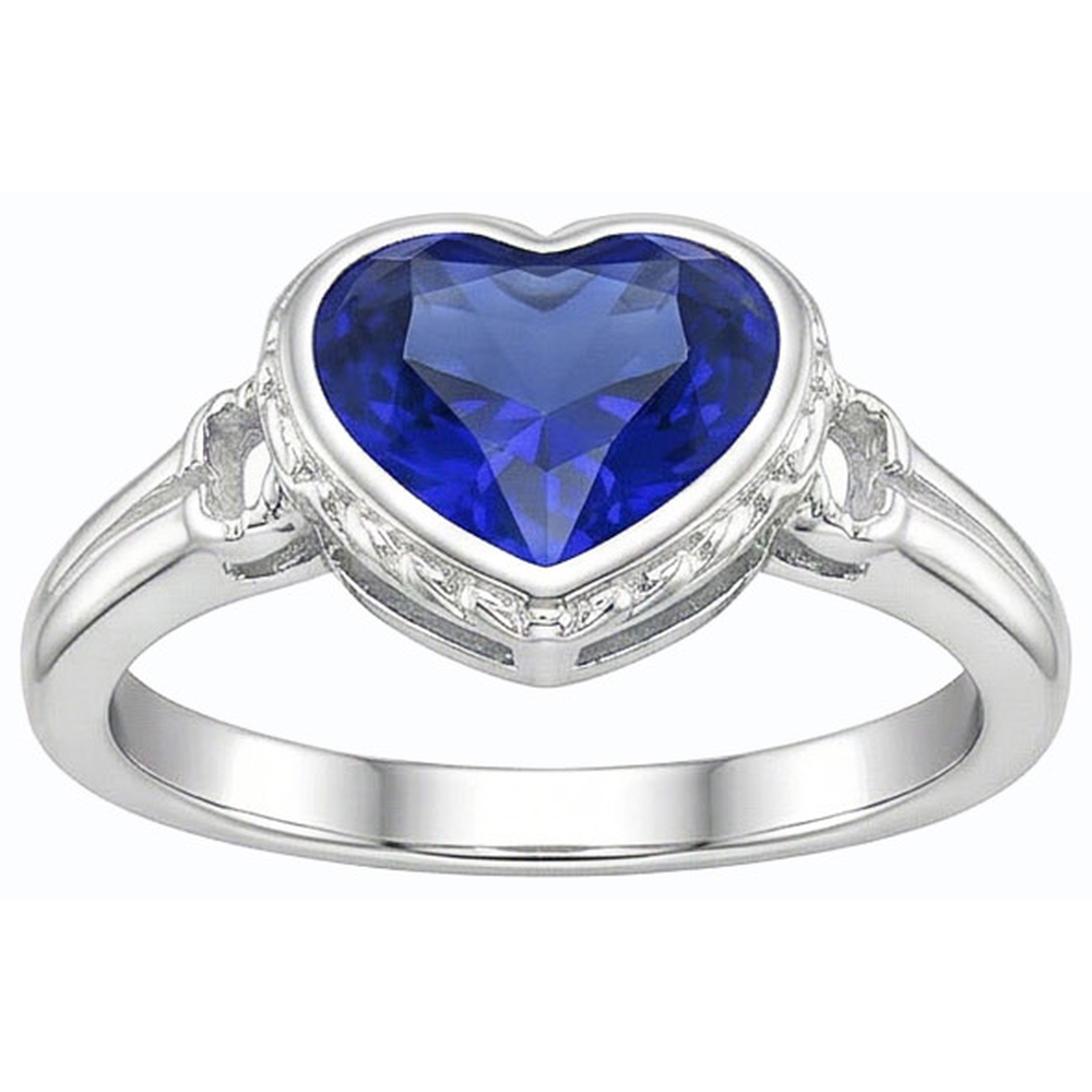 echter heart diamant 2Karat ring Draufsicht