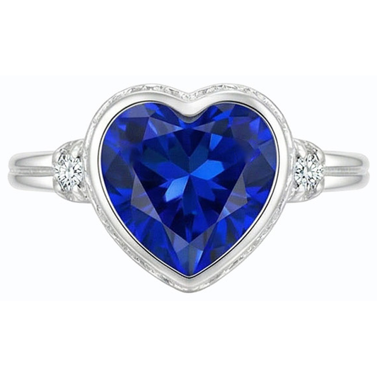 echter heart diamant 2Karat ring Seitenansicht