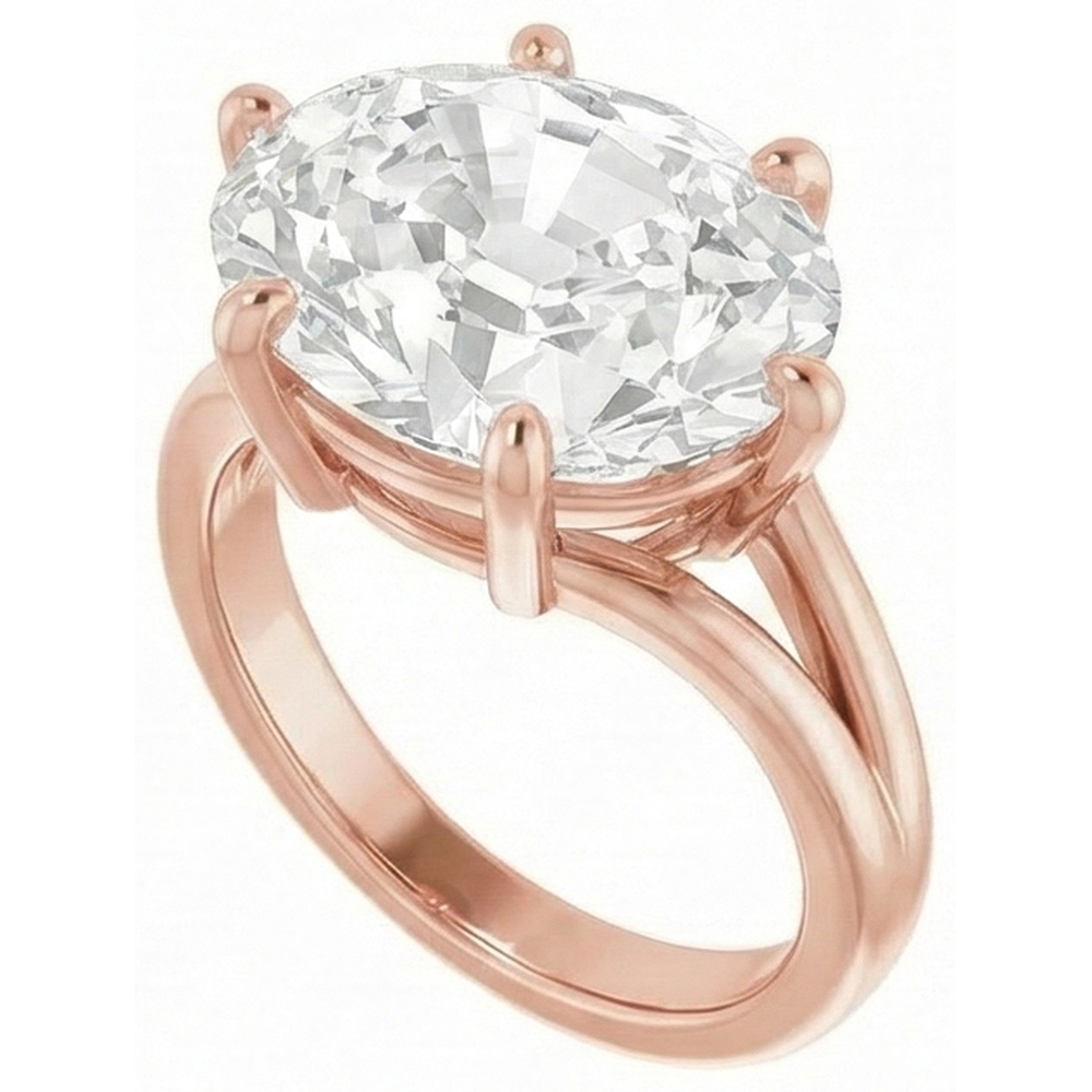 echter oval diamant 8.50Karat ring Detailansicht