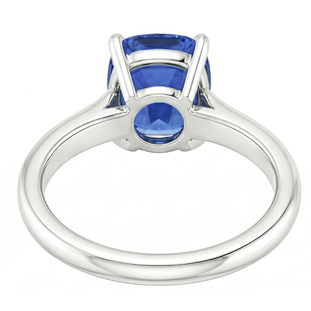 echter oval diamant 2Karat ring Profilansicht