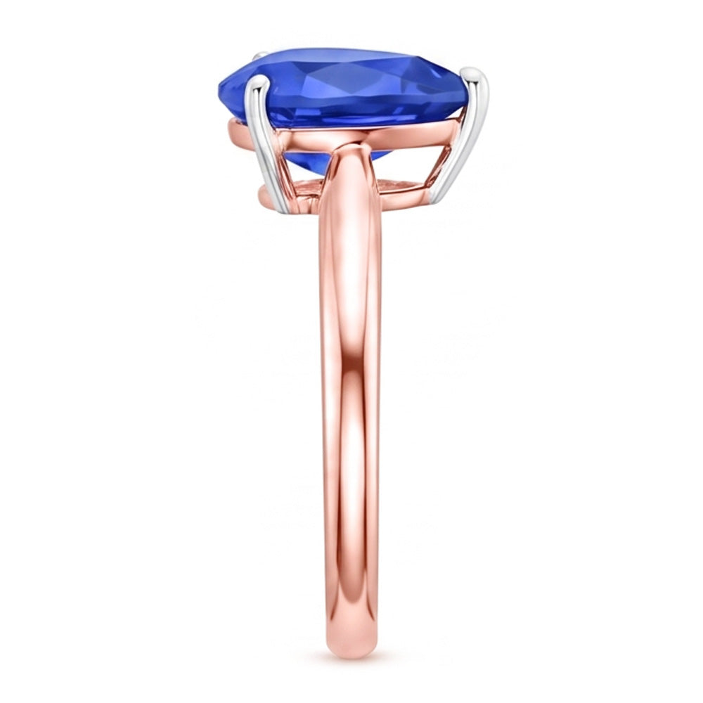 Solitär Ring Birne Sri Lanka Saphir 3 Karat