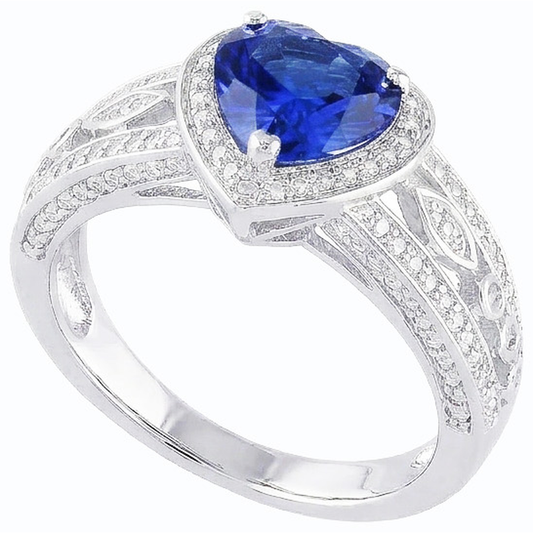 echter heart diamant 2Karat ring Seitenansicht