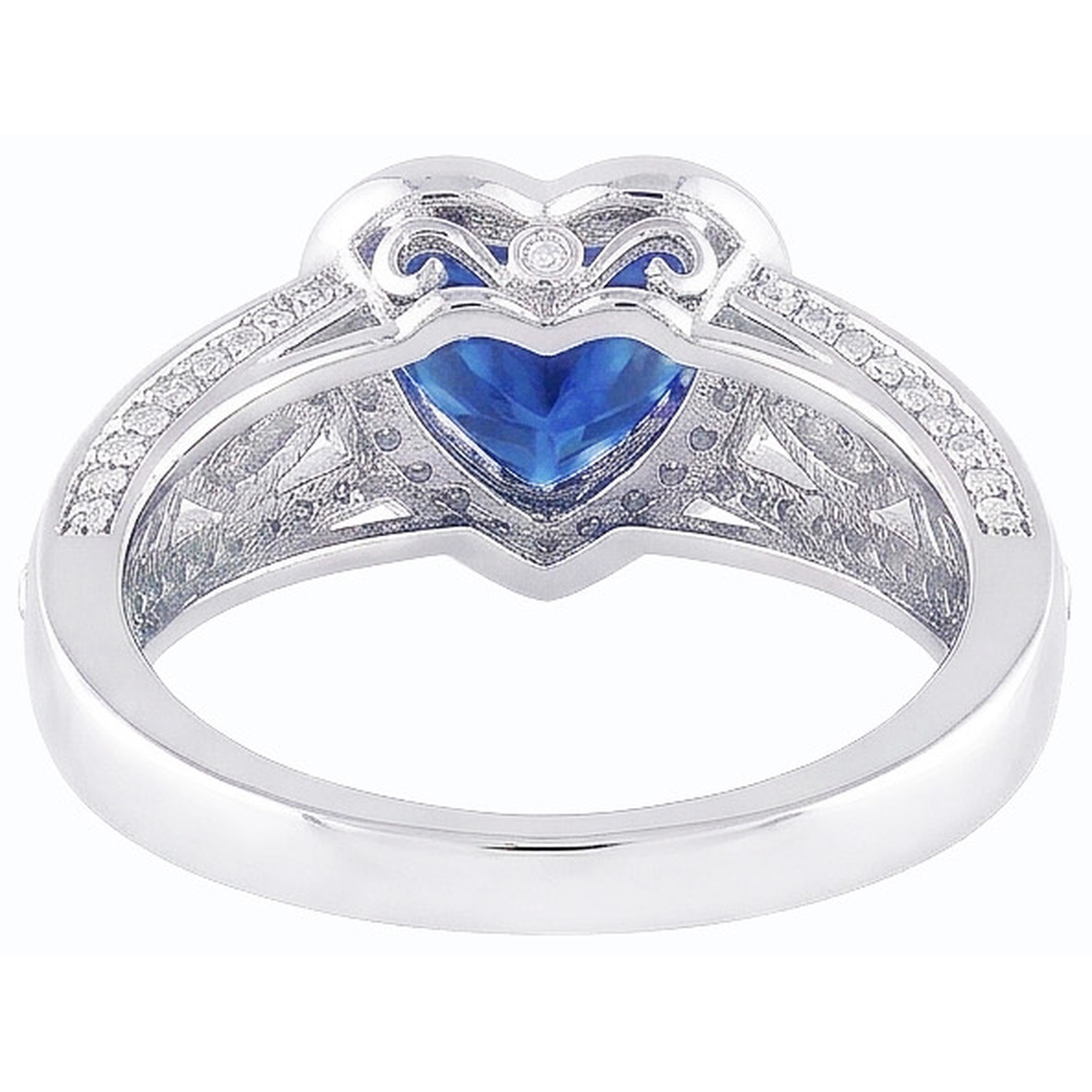 echter heart diamant 2Karat ring Draufsicht