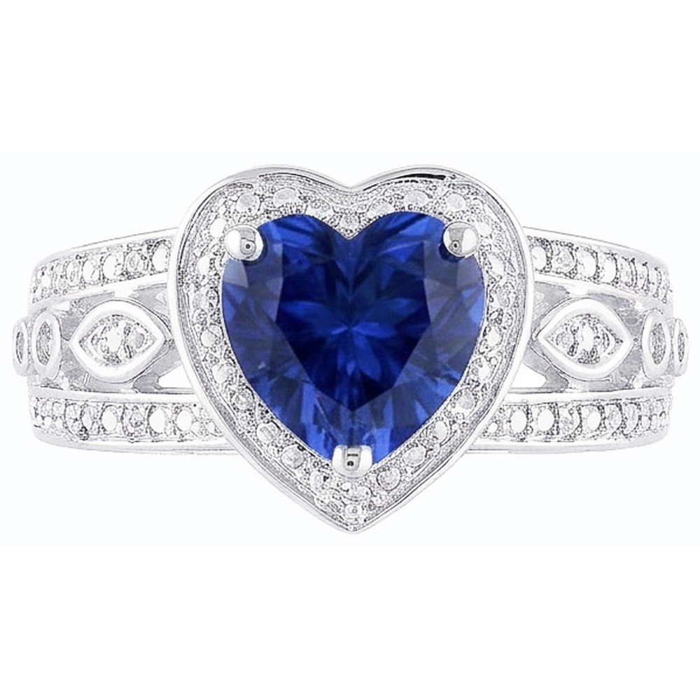 echter heart diamant 2Karat ring Profilansicht
