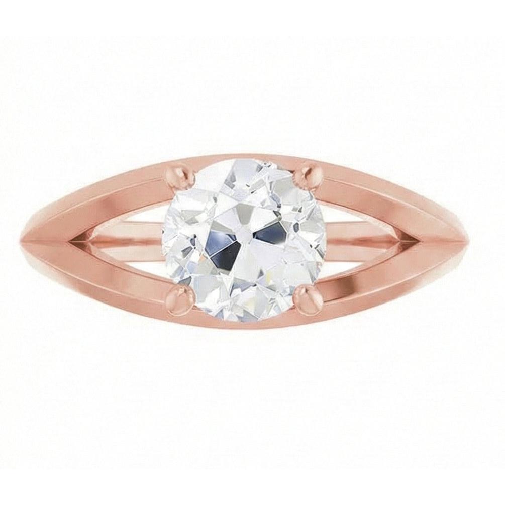 echter round diamant 2Karat ring Seitenansicht