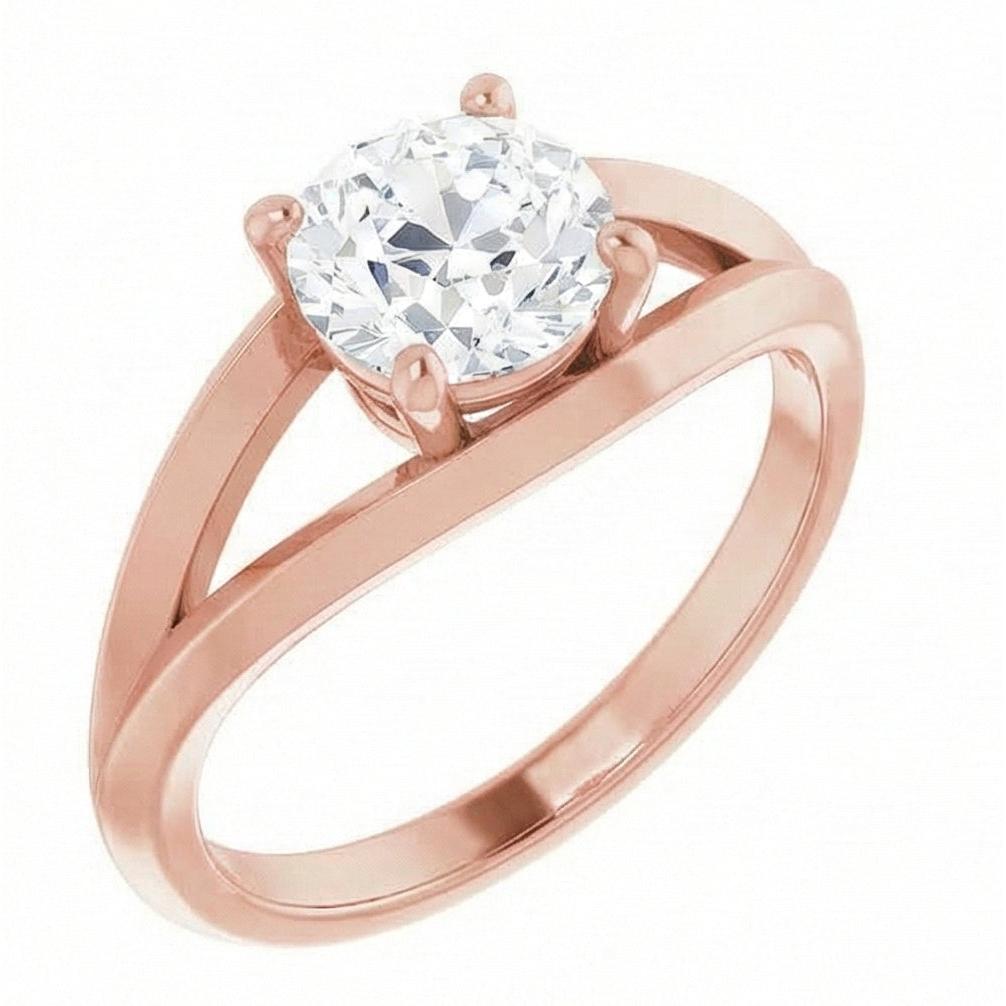 echter round diamant 2Karat ring Draufsicht