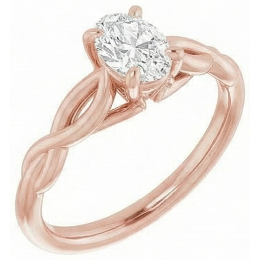 echter oval diamant 2.15Karat ring Seitenansicht