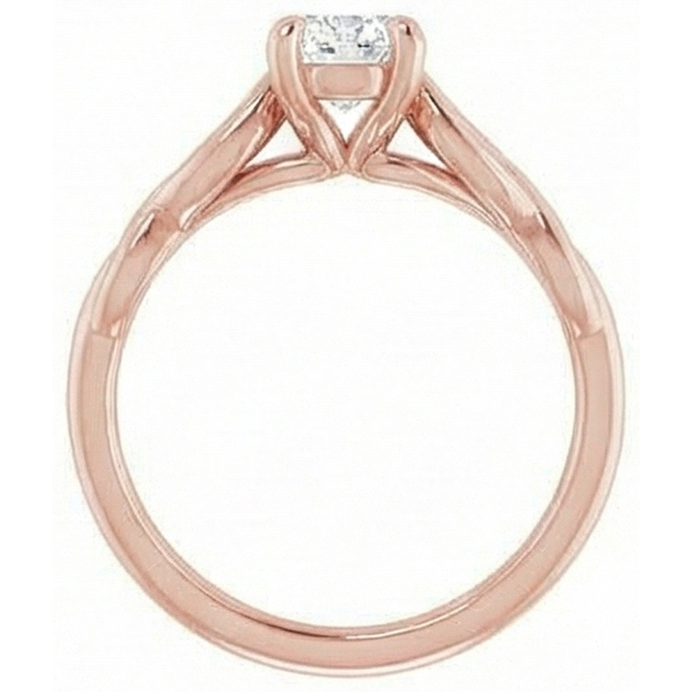 echter oval diamant 2.15Karat ring Profilansicht