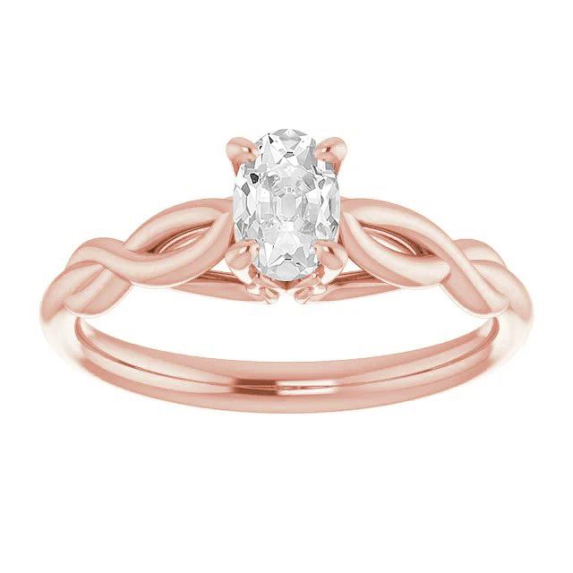 Solitär Ring Oval alter Bergmann Echt Diamant Krappen Set Infinity Style 2.15 Karat