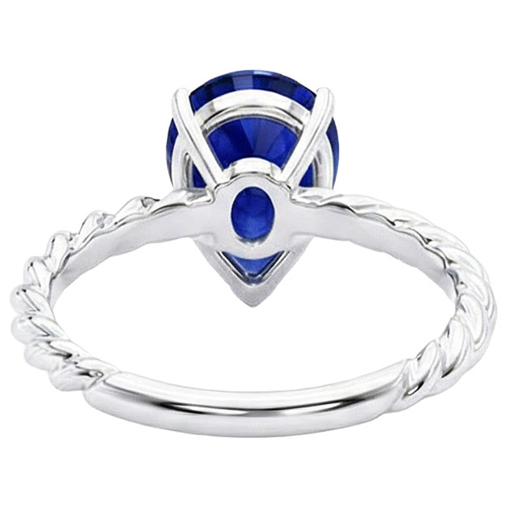 echter pear diamant 2.50Karat ring Seitenansicht