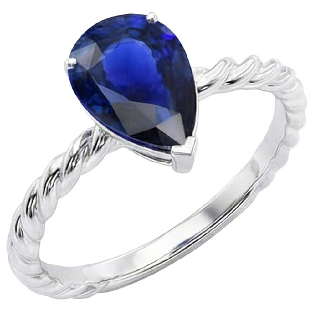 echter pear diamant 2.50Karat ring Detailansicht