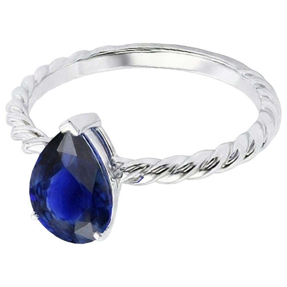echter pear diamant 2.50Karat ring Draufsicht