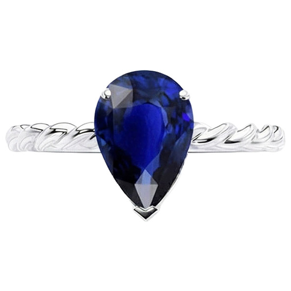 echter pear diamant 2.50Karat ring auf Weiß