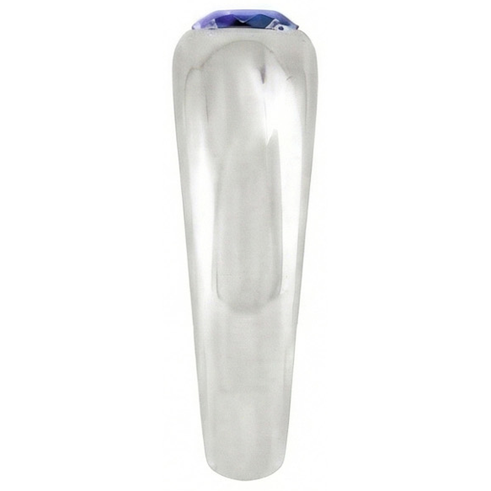 Solitär Ring Runder Ceylon Saphir Flush Set Dicker Schaft