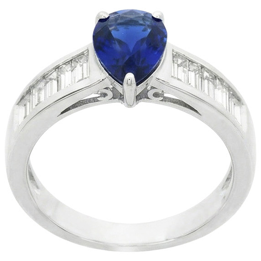echter baguette diamant 3.50Karat ring Seitenansicht
