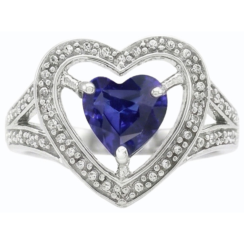 echter heart diamant 1.50Karat ring Draufsicht