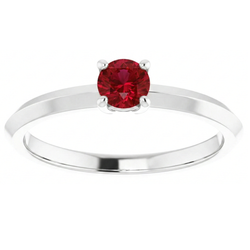 Solitär Rubin Ring 1,25 Karat 4 Krappenfassung Schmuck Neu