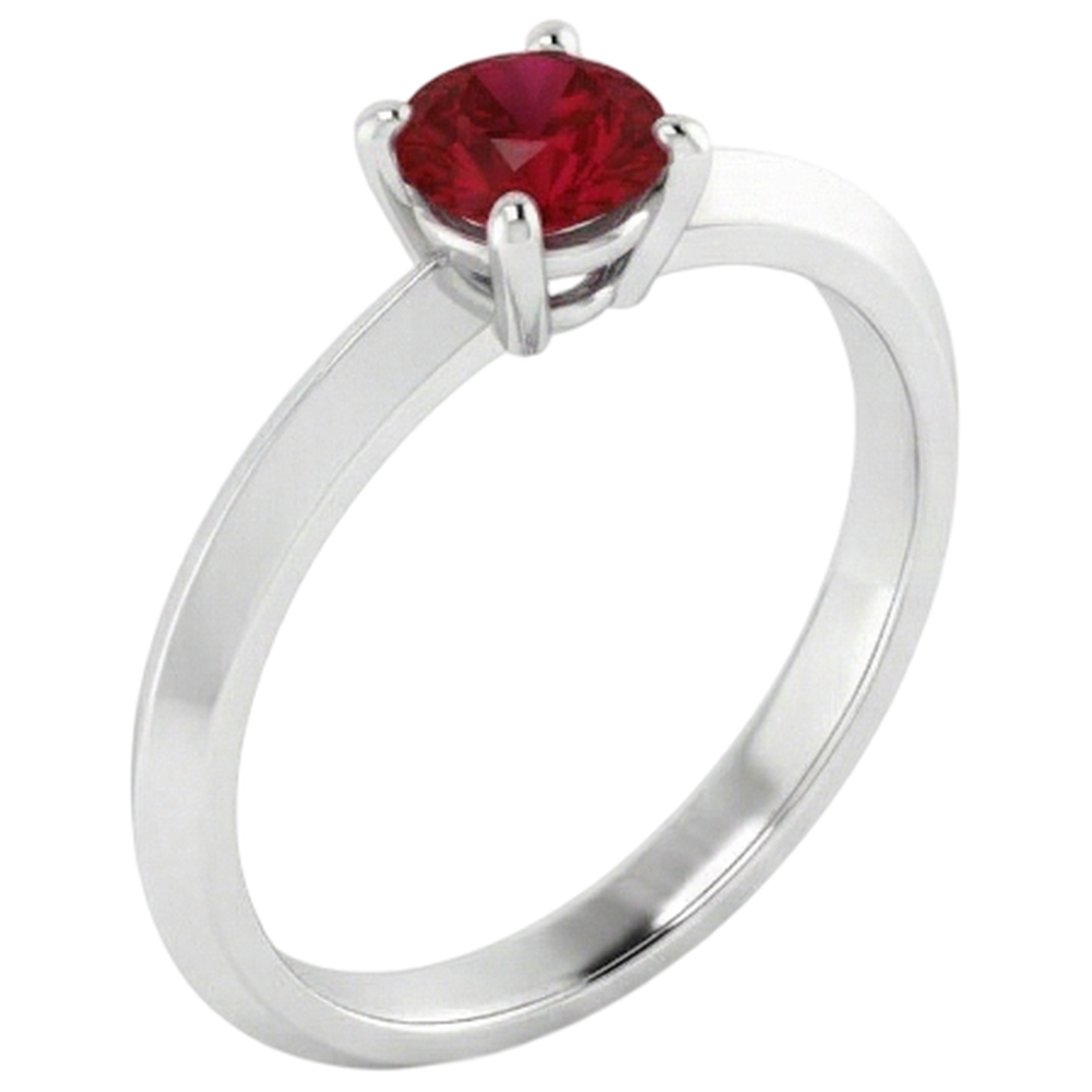 Solitär Rubin Ring 1,25 Karat 4 Krappenfassung Schmuck Neu
