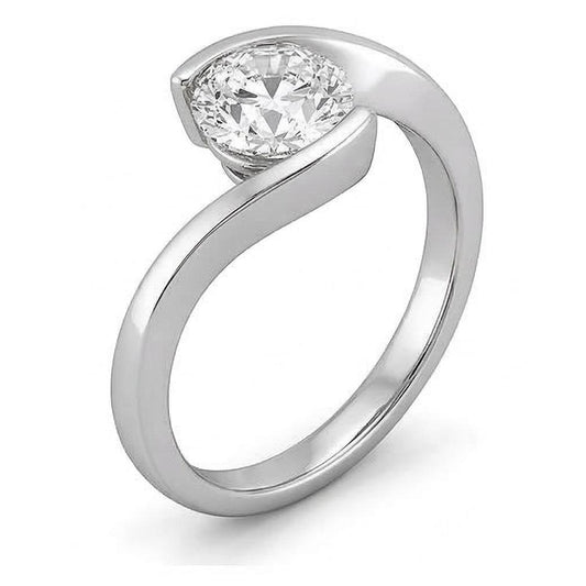 echter round diamant 1.25Karat ring Seitenansicht