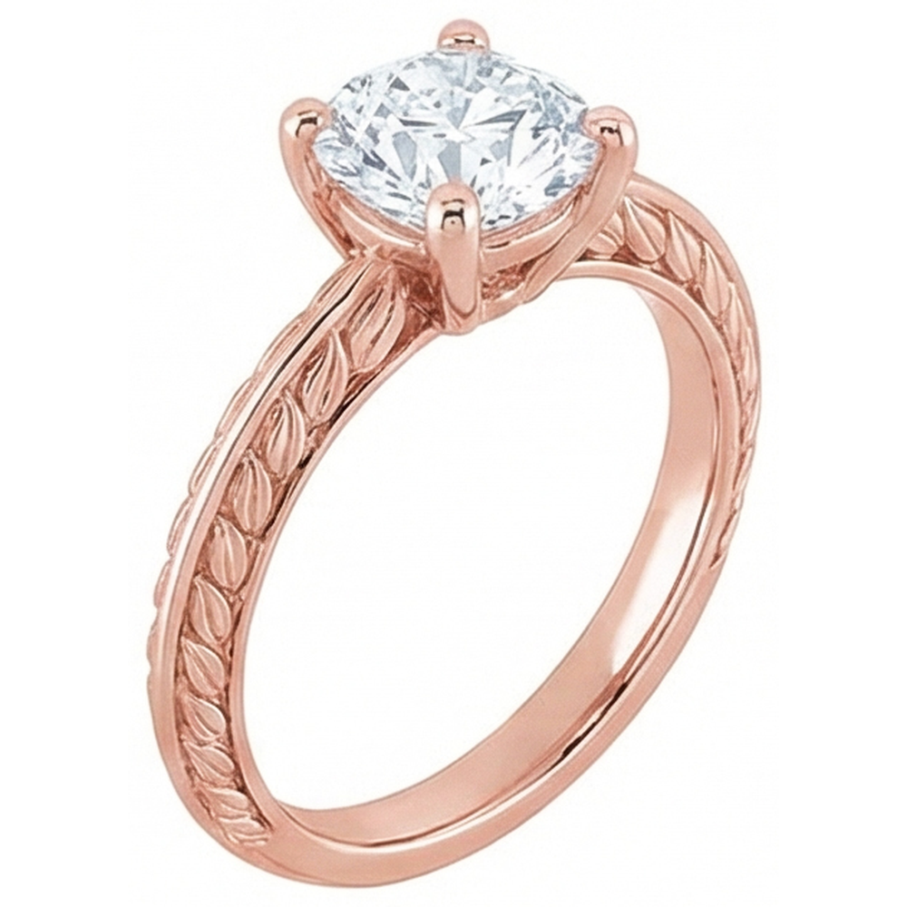 echter round diamant 3Karat ring Seitenansicht