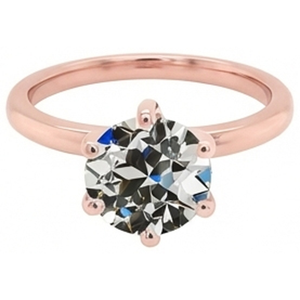 echter round diamant 2Karat ring Seitenansicht
