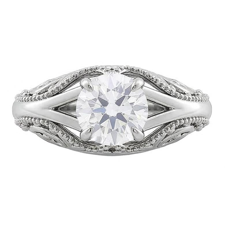 echter round diamant 1.75Karat ring Seitenansicht