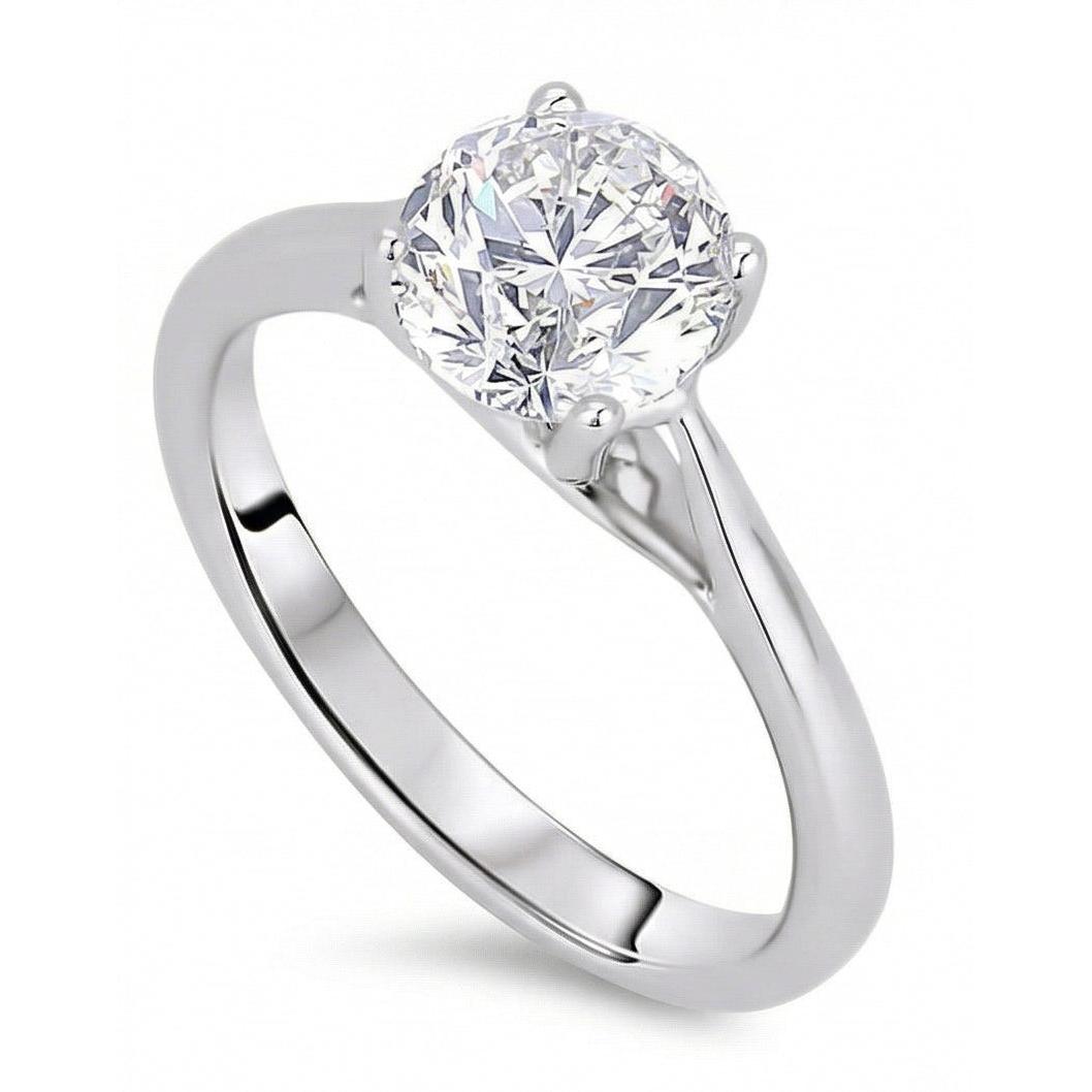 echter round diamant 2Karat ring Seitenansicht