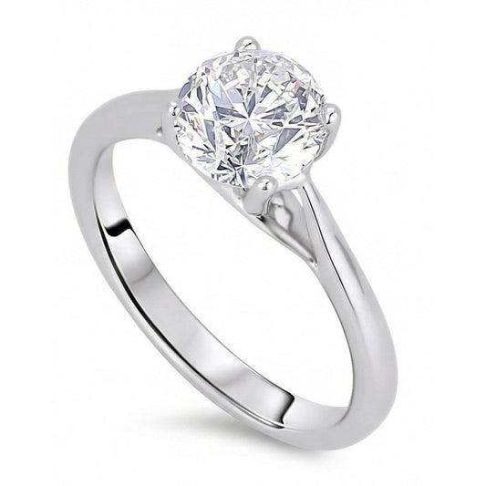 echter round diamant 2Karat ring Seitenansicht