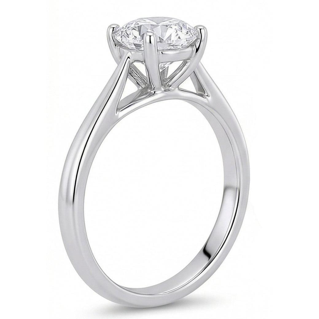 echter round diamant 2Karat ring Profilansicht
