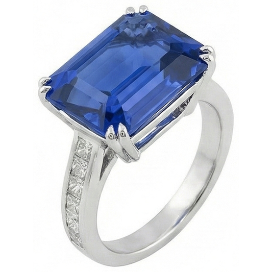 echter princess diamant 5Karat ring Seitenansicht