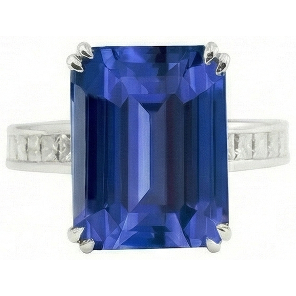 echter princess diamant 5Karat ring Detailansicht