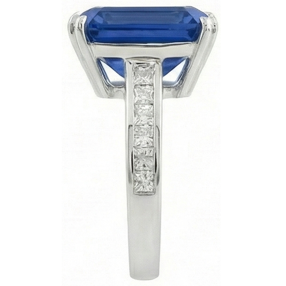 echter princess diamant 5Karat ring Draufsicht