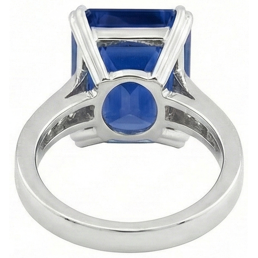 echter princess diamant 5Karat ring auf Weiß