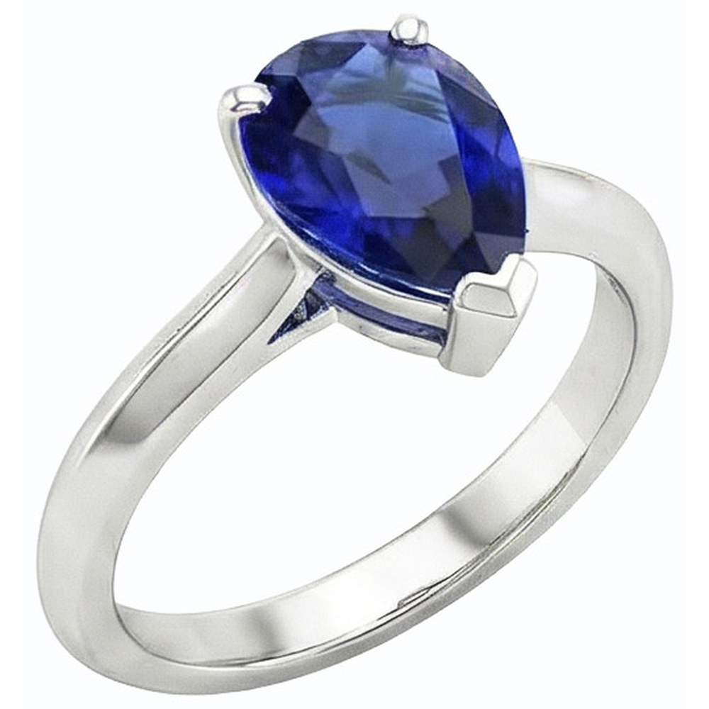 echter pear diamant 2Karat ring Detailansicht