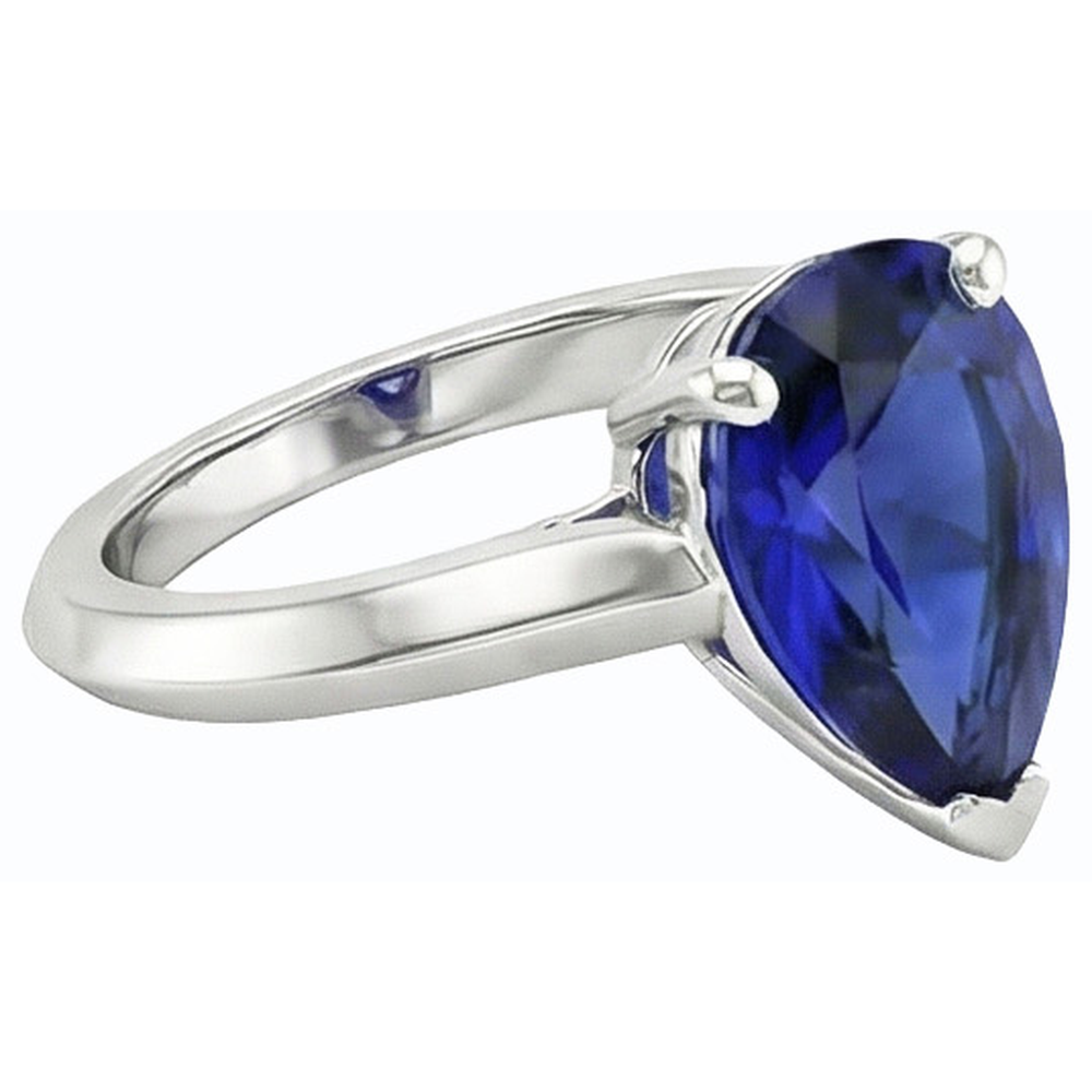 echter pear diamant 2Karat ring auf Weiß