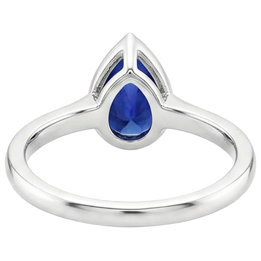 echter pear diamant 2.50Karat ring Seitenansicht