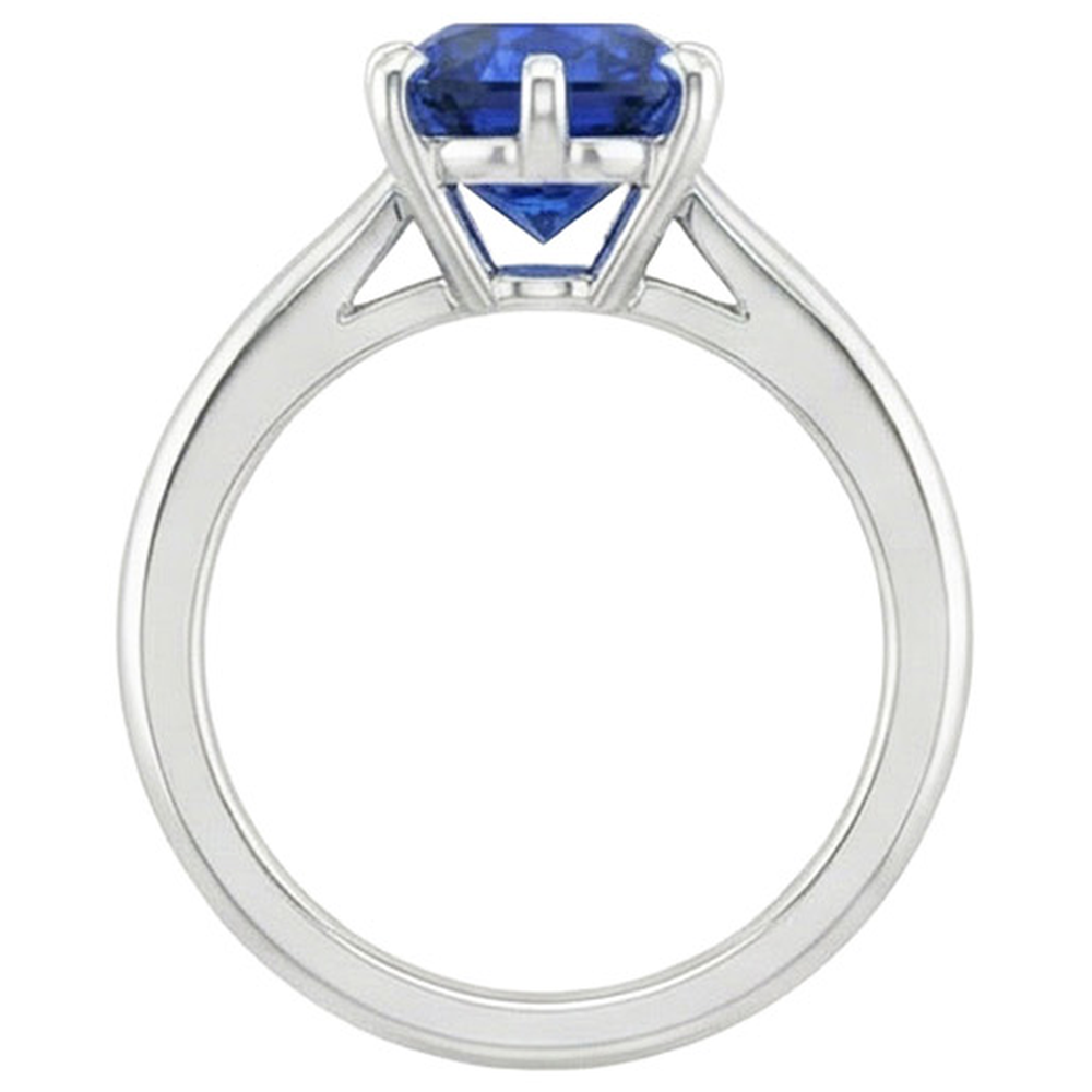 echter oval diamant 2Karat ring Seitenansicht