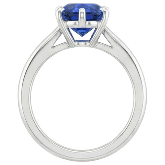 echter oval diamant 2Karat ring Seitenansicht