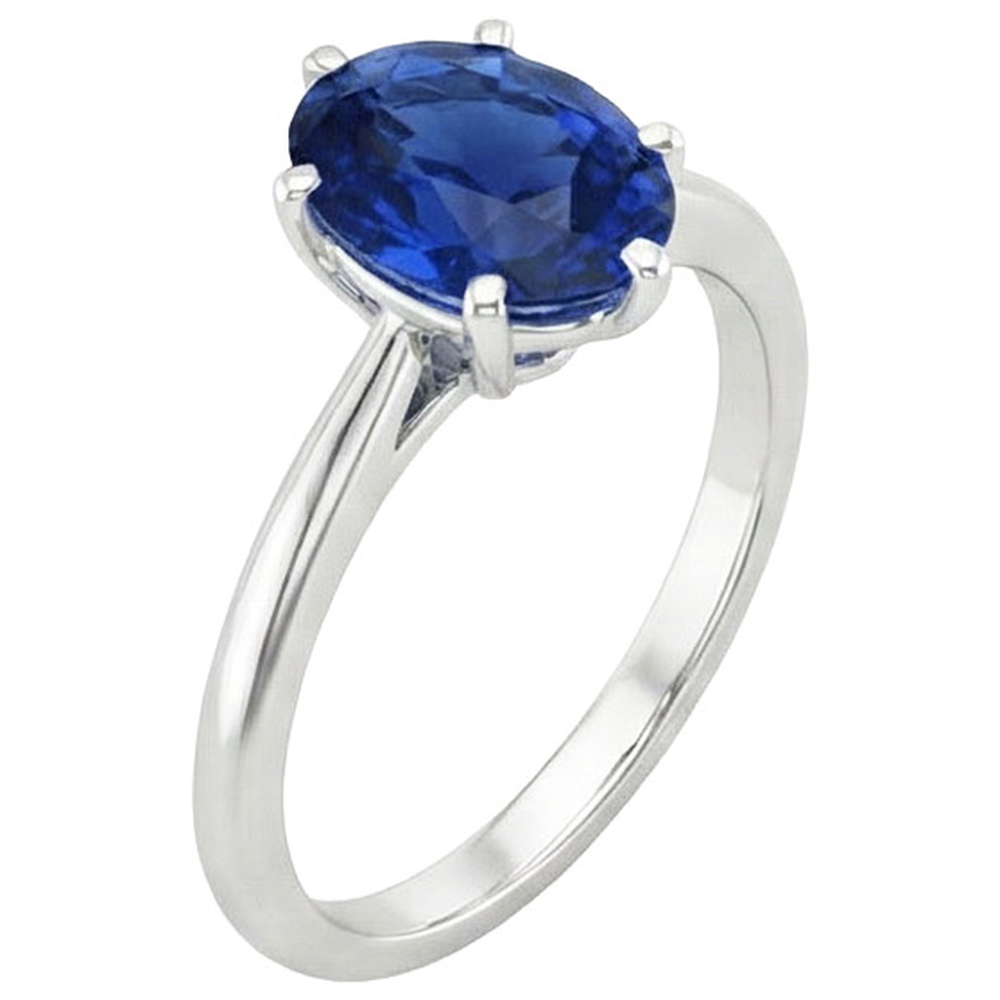 echter oval diamant 2Karat ring Detailansicht