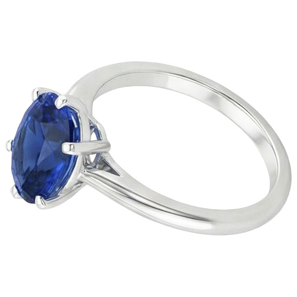 echter oval diamant 2Karat ring Draufsicht