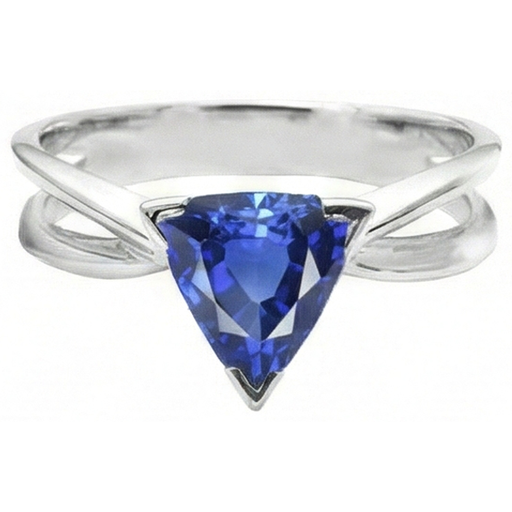 echter trillion diamant 1Karat ring Seitenansicht